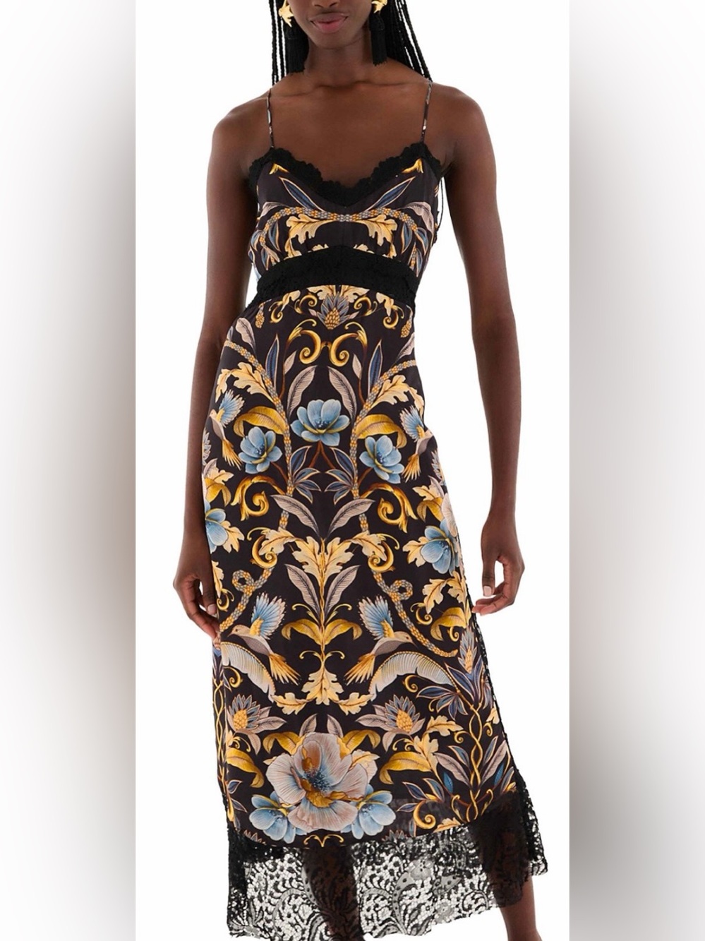 FARM Rio Snake Garden Midi Dress